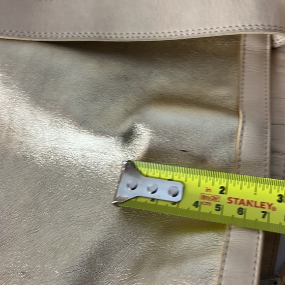 Casadei Cream & Gold Tone Purse with Striped Handle & Gold Tone Hardware - Picture 14 of 17